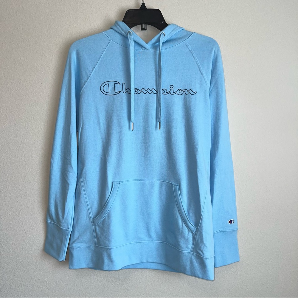 Champion Blue Long Sleeve Hoodie Activewear Sports Lounge Size Small Petit NWT